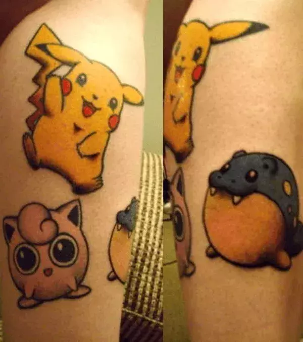 Pikachu, Pummeluff und Seemops