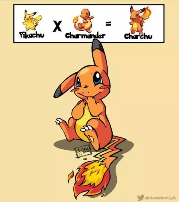 Pikachu x Glumanda