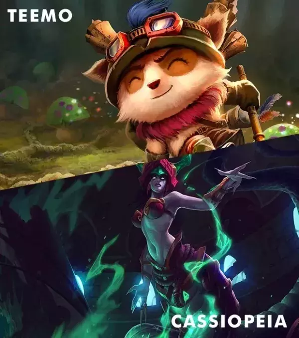 Teemo und Cassiopeia für einen Cheese, der sich gewaschen hat
